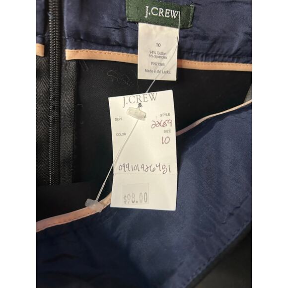 Black J. Crew Pencil Skirt 10 Dual Kick Pleat Preppy Sexy Classic - Picture 3 of 10